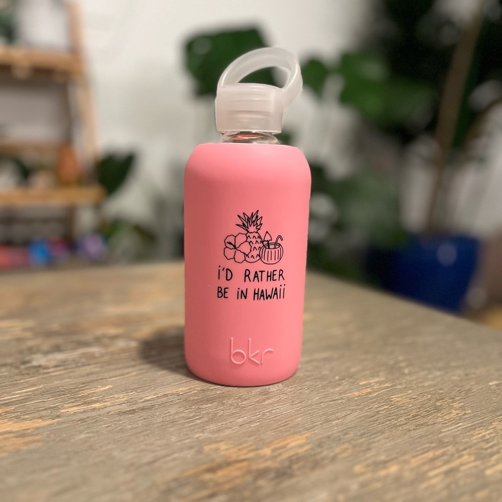 Bkr bottle - 16 oz pink - id rather be in Hawaii